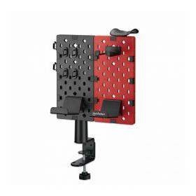 Manhattan Soporte para Escritorio con Tablero Organizador, hasta 1.5Kg, Negro/Rojo