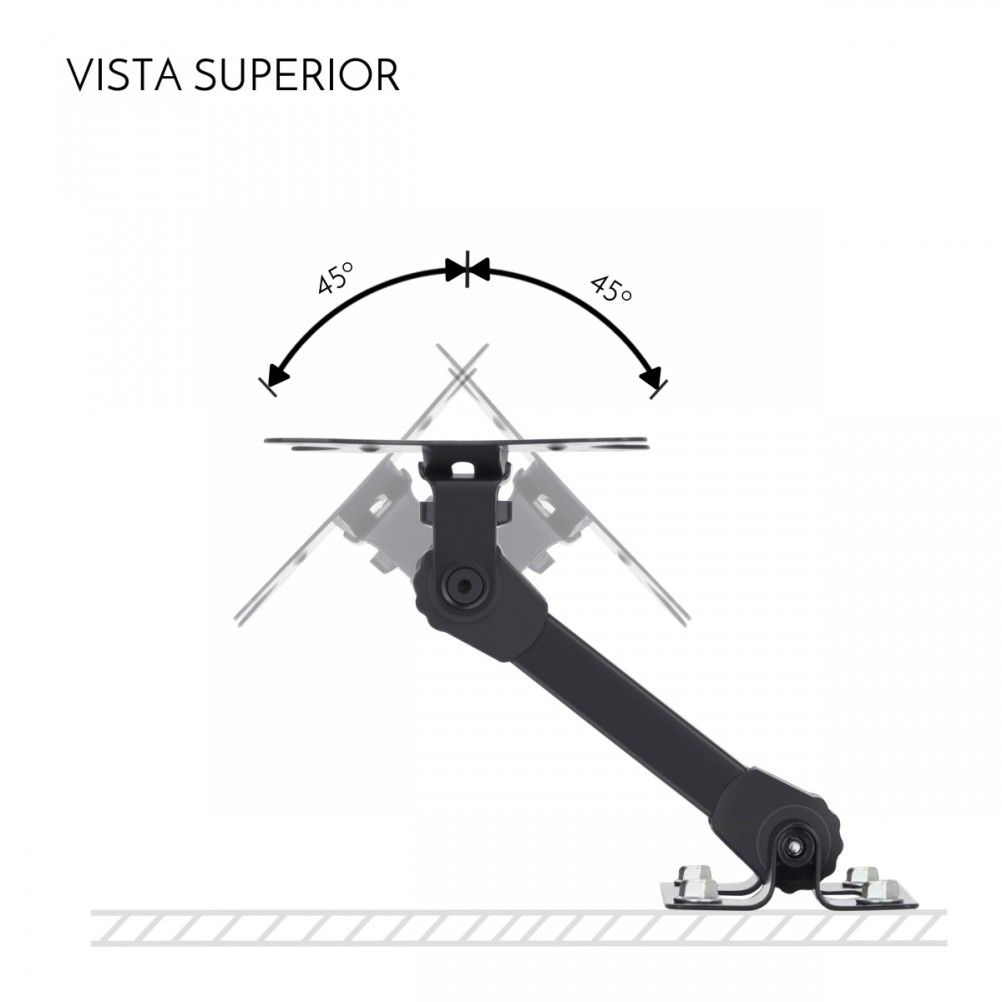Soporte para TV Steren STV-021 (23") 10 kg Inclinable -10 - 15° Ajustable Negro