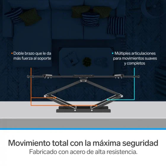 Soporte para pantallas de 37" a 90", con brazo articulado