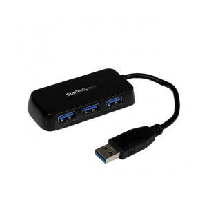 StarTech.com Hub USB A 3.0 Macho - 4x USB A 3.0 Hembra, 5000 Mbit/s, 15cm, Negro
