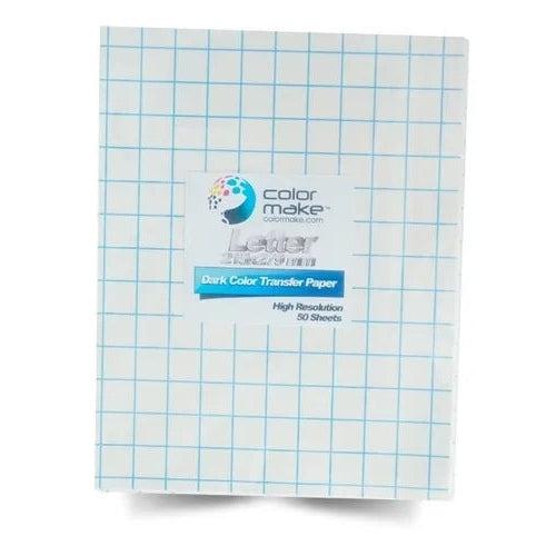 Papel Transfer Telas Obscuras Tamaño Carta Color Make 50 Hojas.