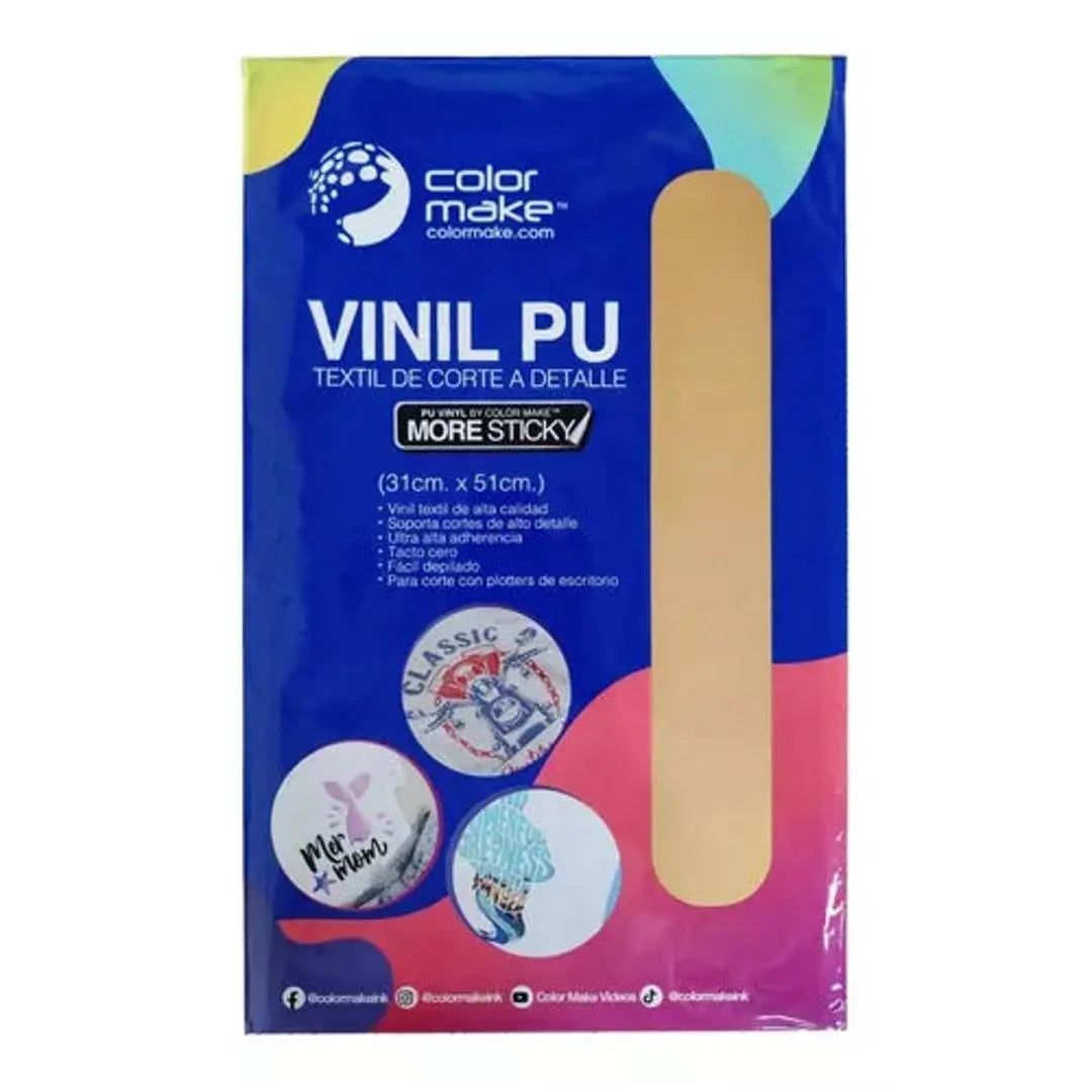 Vinil Textil Detalle More Sticky Color Make 31 X 51 Cms 12 Hojas