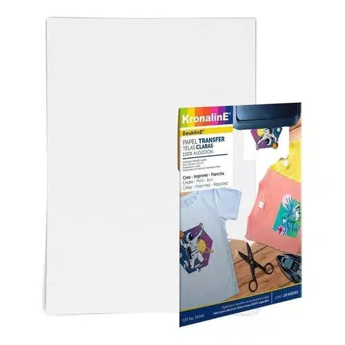 Papel Transfer Telas Claras Kronaline Carta Tr300 10 Hojas