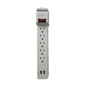 Koblenz Supresor de Picos SS-550 USB, 5x NEMA 5–15R, 2x USB, 550 Joules, Gris