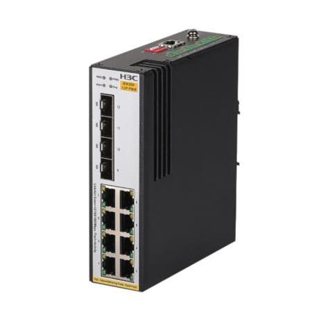 Switch H3C IE4300 12P PWR L2 Conmutador Etherent Industrial con 8 Puertos Base T PoE y 4 Puertos 1000 BASE X SFP