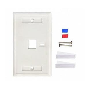 Intellinet Tapa de Pared, 1 Puerto, Blanco