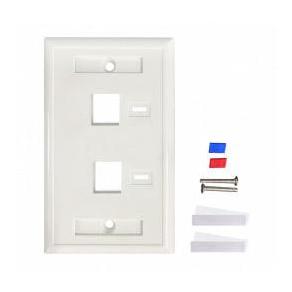 Intellinet Tapa de Pared, 2 Puertos, Blanco