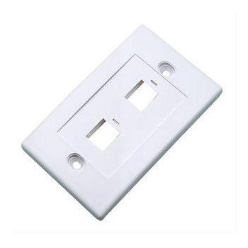 Intellinet Tapa para Caja (Faceplate) 163293, Montaje al Ras, 2 Salidas, Blanco