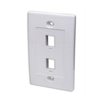 Intellinet Tapa para Caja (Faceplate) 163293, Montaje al Ras, 2 Salidas, Blanco