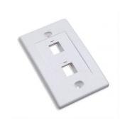 Intellinet Tapa para Caja (Faceplate) 163293, Montaje al Ras, 2 Salidas, Blanco