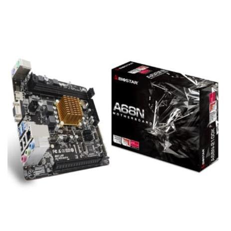 Tarjeta Madre Biostar A68N-2100K Mini-ITX Integrada AMD Beema 16GB DDR3 HDMI para AMD
