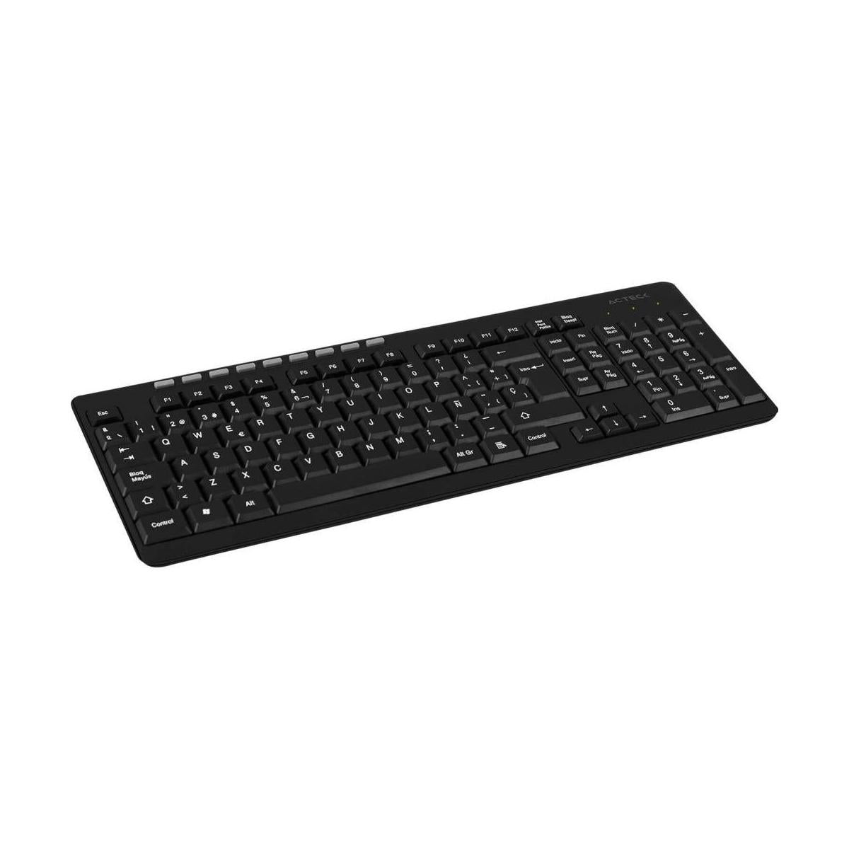 Teclado Acteck TM100, Inalámbrico, USB, Negro (Español)