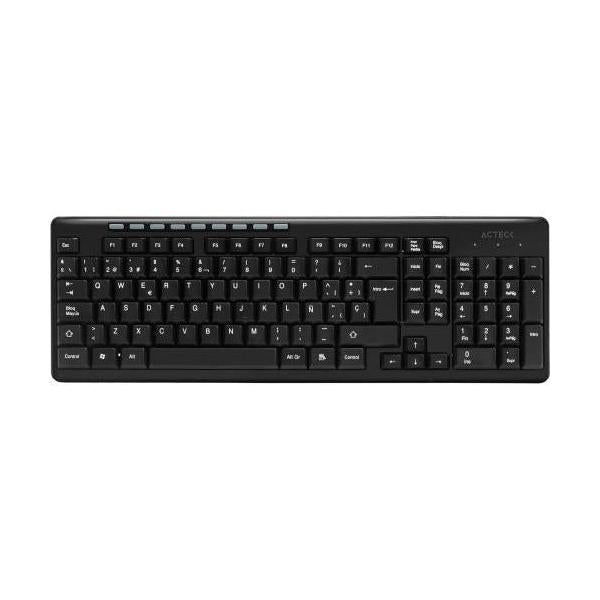 Teclado Acteck TM100, Inalámbrico, USB, Negro (Español)
