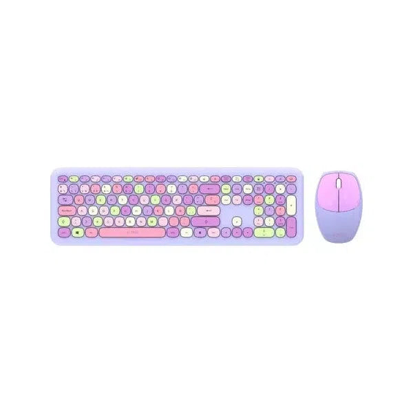 Kit de Teclado y Mouse Acteck Creator Chic Colors MK475, Inalámbrico, USB, Morado