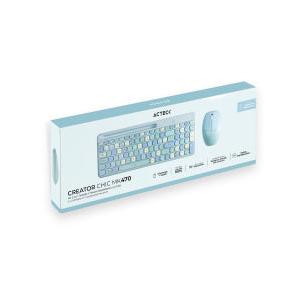 Kit de Teclado y Mouse Acteck Creator Chic Colors MK470, Inalámbrico, USB, Azul (Español)