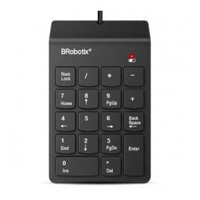 BRobotix Teclado Numérico 963234, Alámbrico, USB, Negro