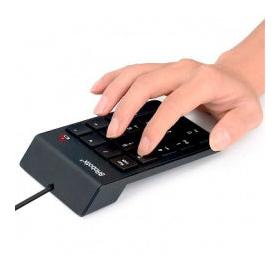 BRobotix Teclado Numérico 963234, Alámbrico, USB, Negro