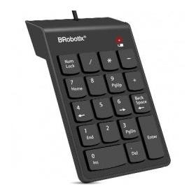 BRobotix Teclado Numérico 963234, Alámbrico, USB, Negro