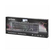 Teclado Gamer Manhattan 180610 RGB, Alámbrico, Negro (Español)