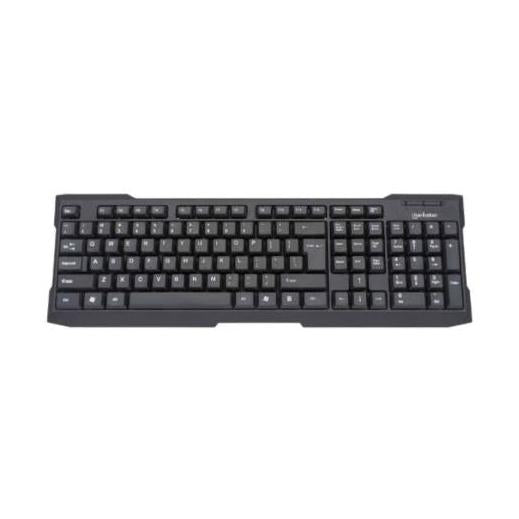 Teclado Manhattan 175708, Alámbrico, USB, Negro (Esp)