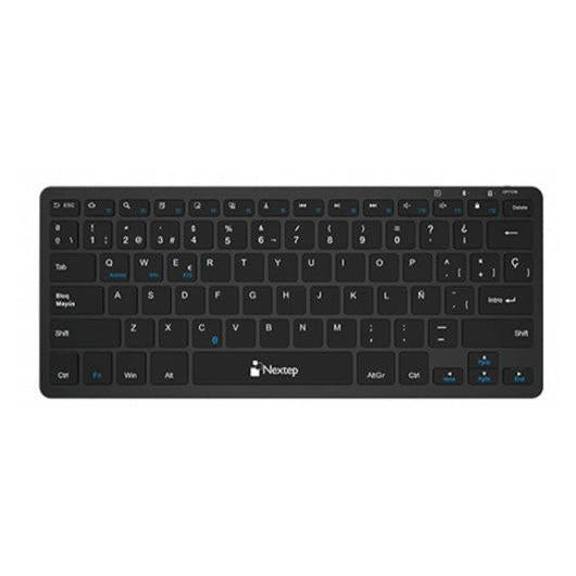 Teclado Nextep NE-415M, Inalámbrico, Bluetooth, Negro (Español)