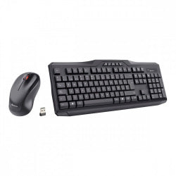 Kit de Teclado / Mouse Steren com COM-655 Óptico 1200 DPI 4 Botone(s) Inalámbrico Bluetooth-RF USB Negro