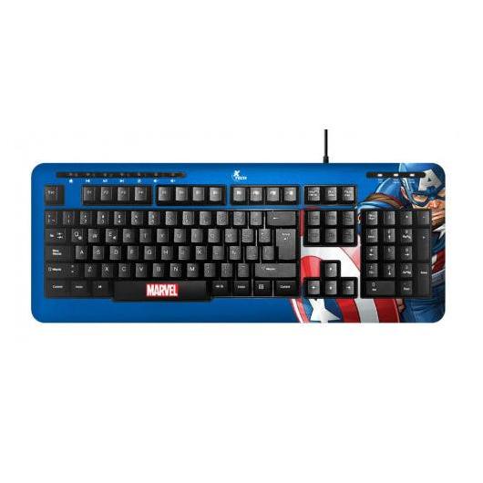 Teclado Xtech XTK-M401CA, Alámbrico, USB, Capitán América (Español)