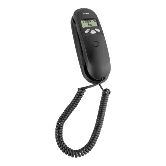 Teléfono Alámbrico Steren con Identificador de Llamadas Altavoz Negro