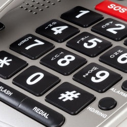 Teléfono Alámbrico Steren TEL-235 LED Identificador de Llamadas Plata