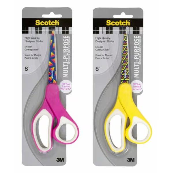 Tijeras 3M Scotch 8" 1428-POB Multipropósitos con Diseños
