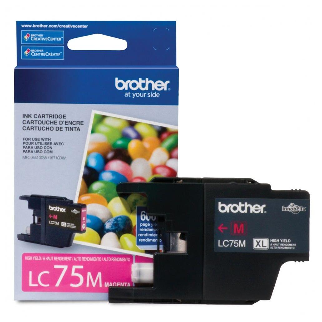 CARTUCHO BROTHER INNOBELLA LC75M XL MAGENTA, 600 PÁGINAS