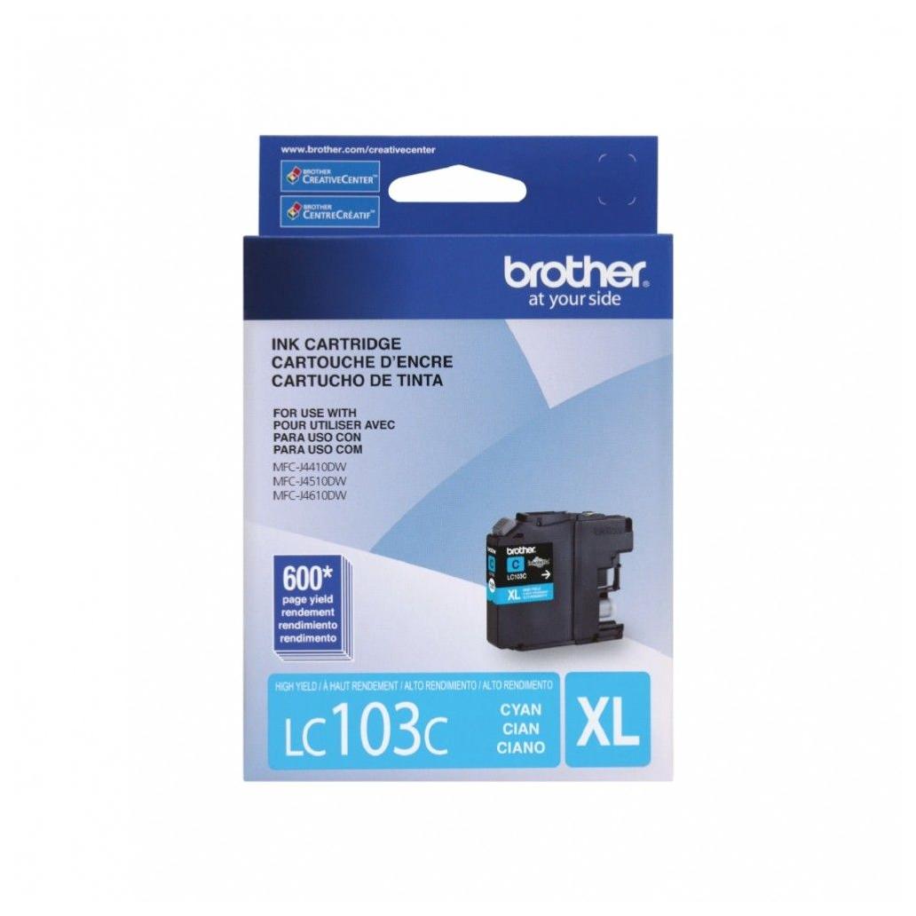CARTUCHO BROTHER LC103C CYAN, 600 PÁGINAS