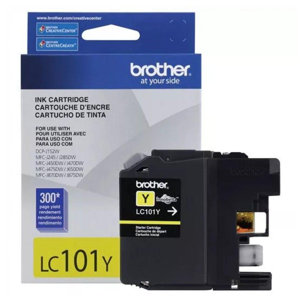 CARTUCHO BROTHER LC101Y AMARILLO, 300 PÁGINAS
