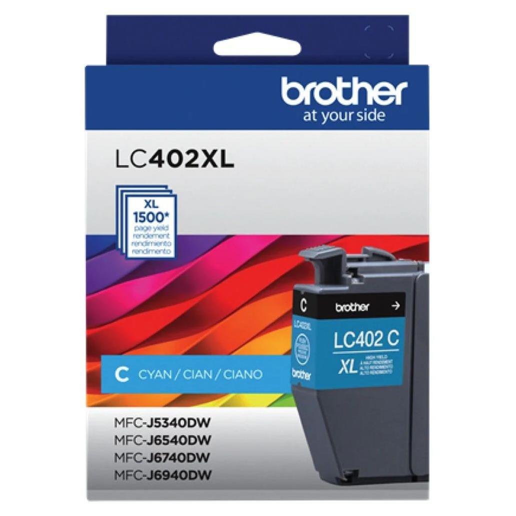Cartucho de Tinta Brother LC402XLC Cian 1500 Página(s) MFC-J5340DW, MFC-J6540DW