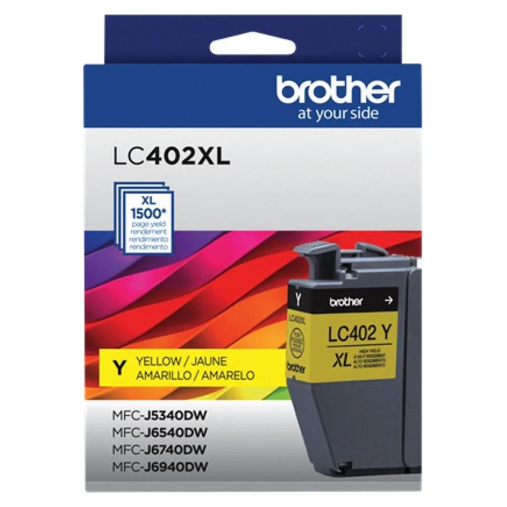 Cartucho de Tinta Brother LC402XLY Amarillo 1500 Página(s) MFC-J5340DW, MFC-J6540DW