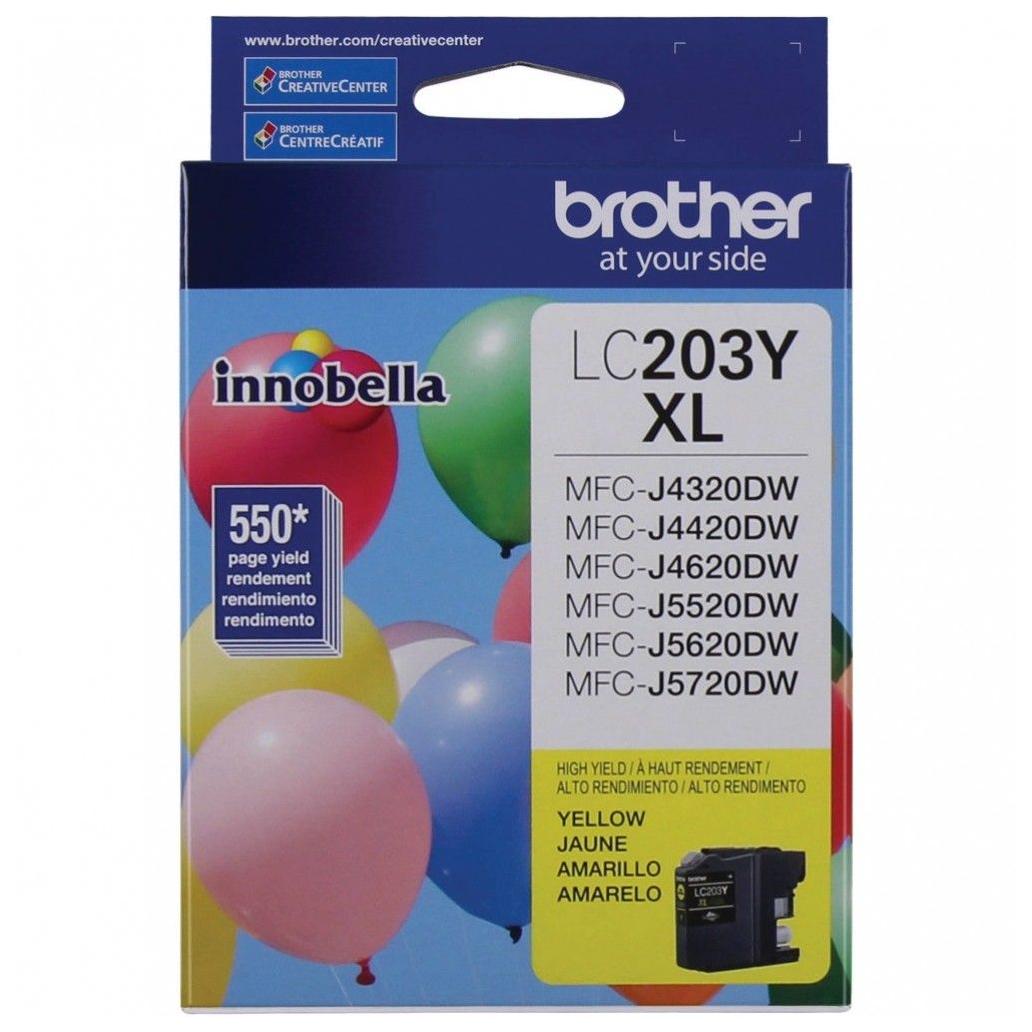 CARTUCHO BROTHER INNOBELLA LC203Y AMARILLO, 550 PÁGINAS
