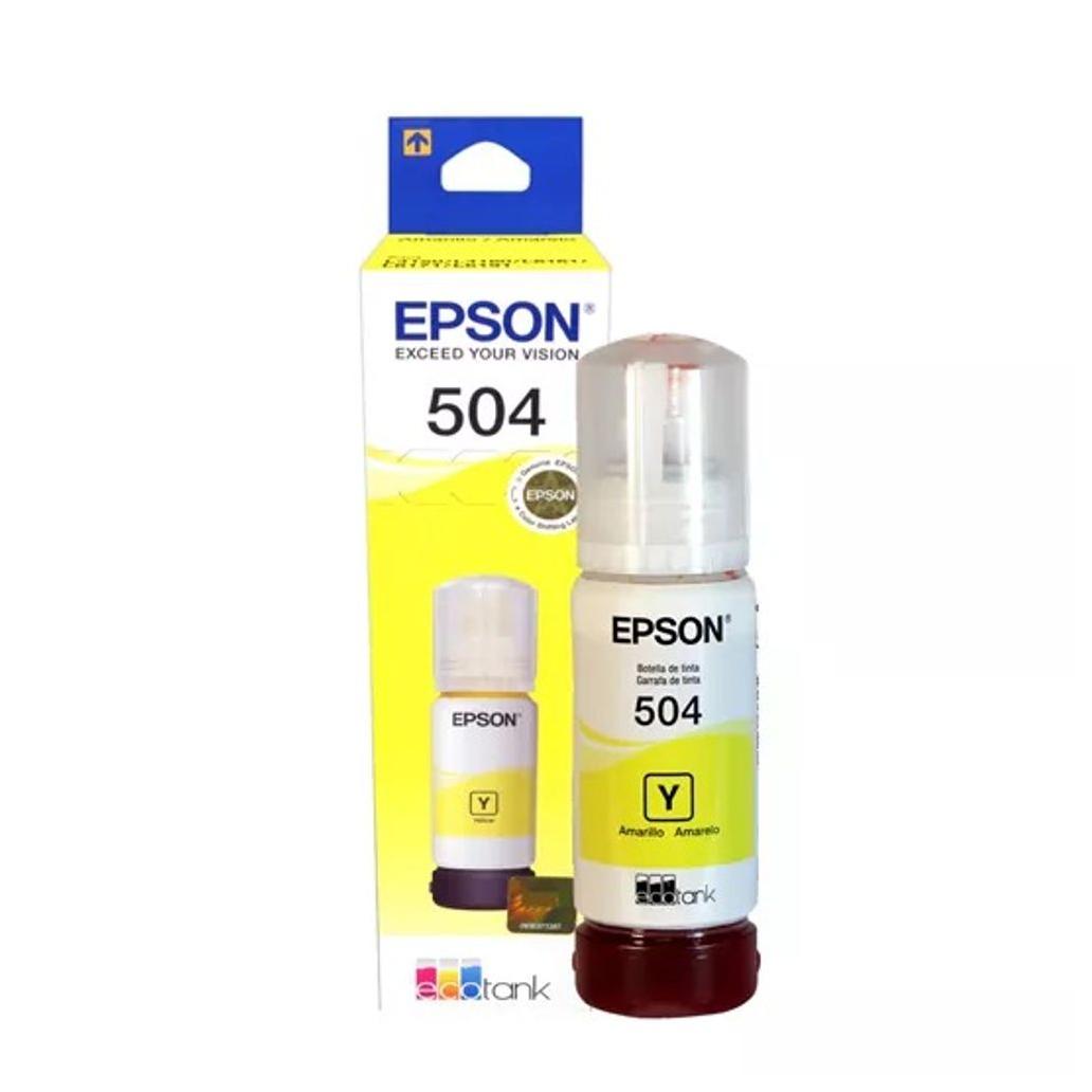 Tinta Epson Original T504 Color Amarilla EcoTank L4150/L4160
