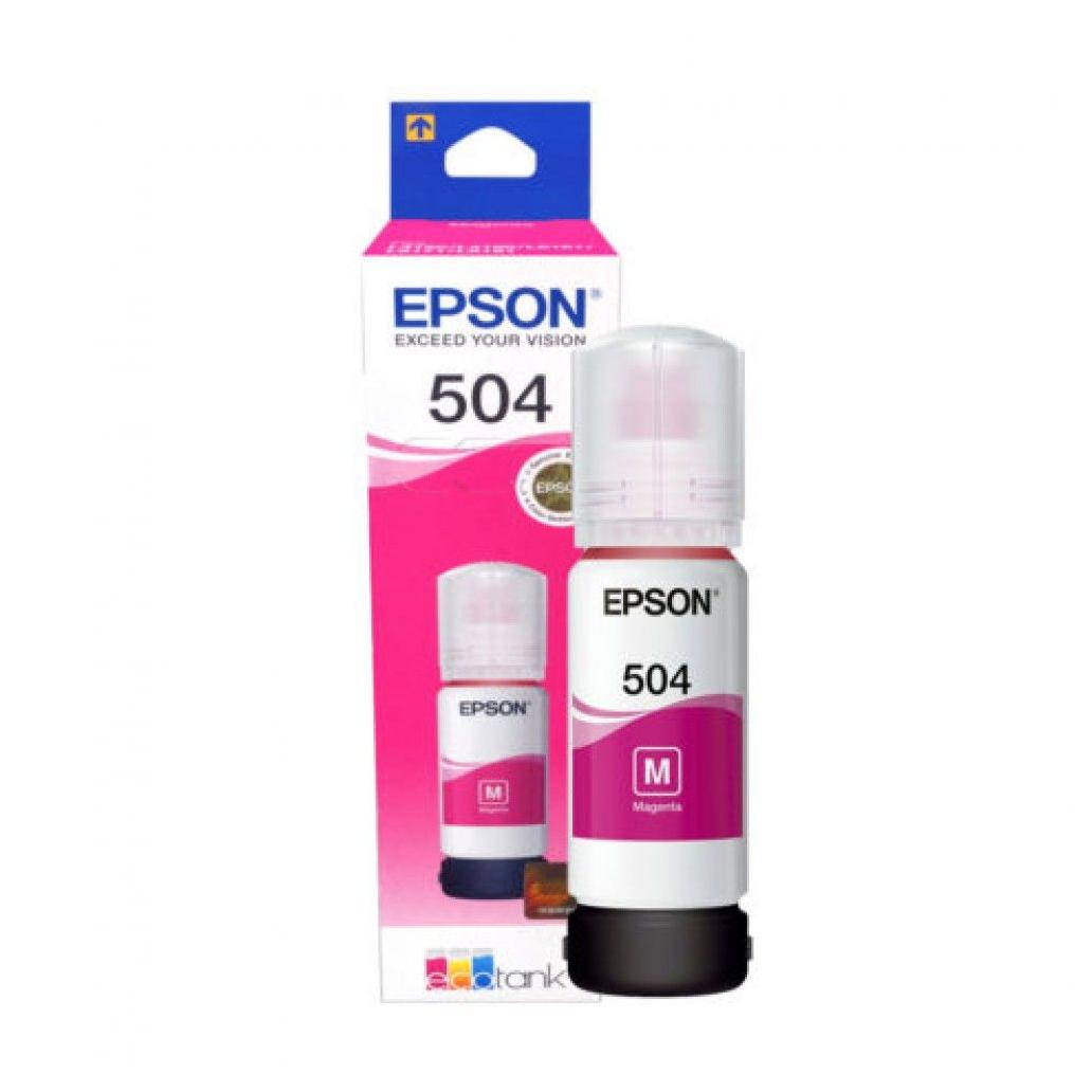 Tinta para Impresora Epson Original T504 Color Magenta EcoTank L4150/L4160