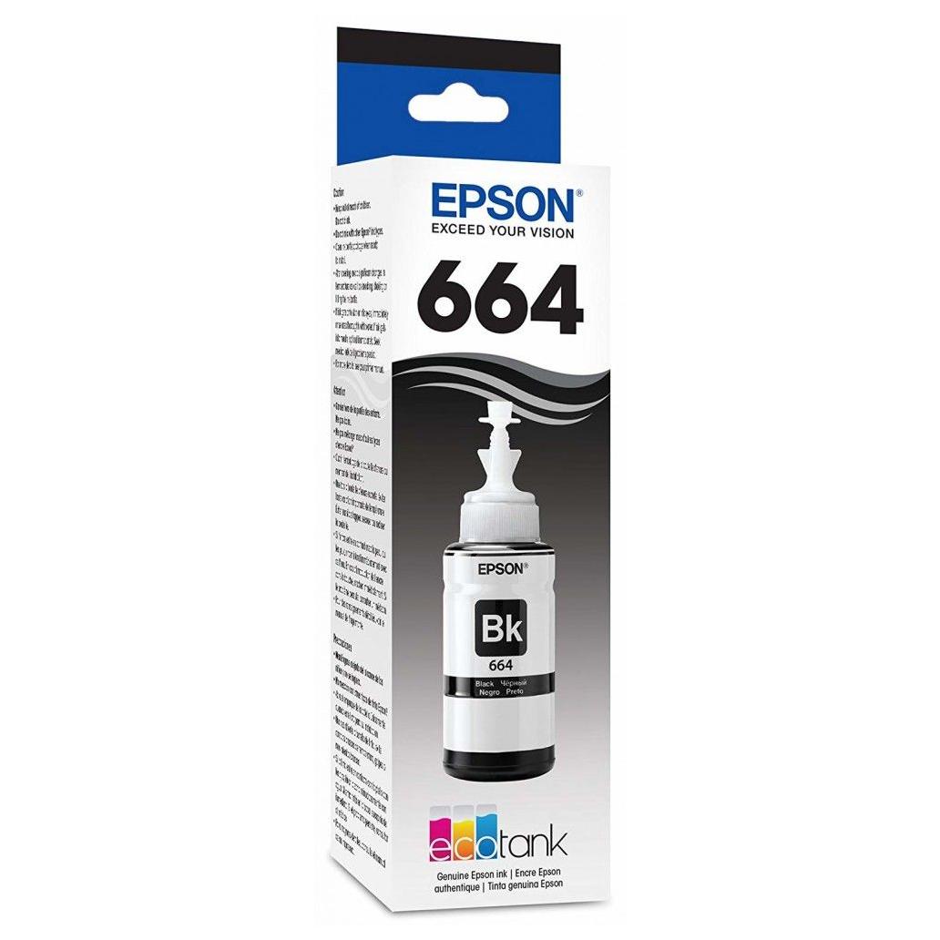 Tinta para Impresora EPSON 664 NEGRO Ecotank T664120-AL