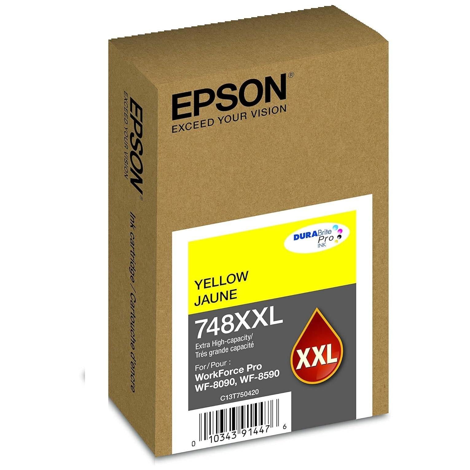 Cartucho de Tinta Epson c13t748xxl420 negro 7000 paginas workforce pro 6590 8590