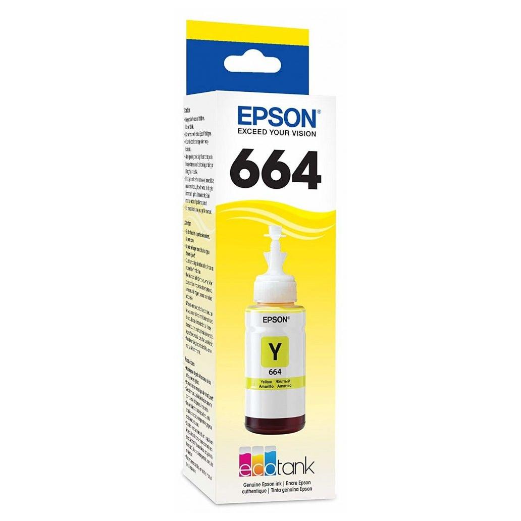 Tinta para Impresora Original EPSON T664 Amarillo L220/L375/L575/L455/L655/L656