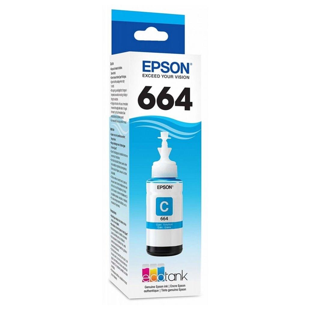 Tinta para Impresora Original EPSON T664 Cian L220/L375/L575/L455/L655/L656