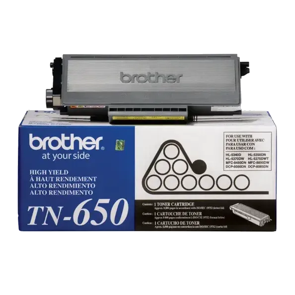 Tóner Brother TN650 Rendimiento 8000 Páginas HL7050N Color Negro