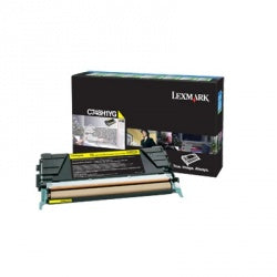 Tóner Lexmark C748H1YG Alto Rendimiento Amarillo, 10.000 Páginas
