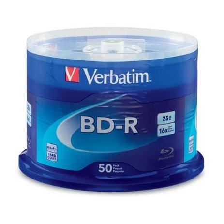 Verbatim Torre de Discos Virgenes para Blu-Ray, BD-R, 6x, 25GB, 50 Piezas