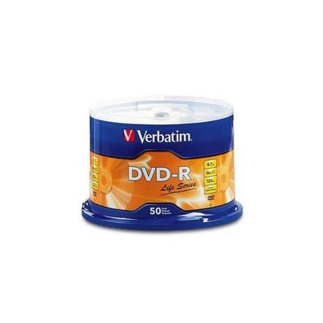 Verbatim Torre de Discos Virgenes para DVD, DVD-R, 16x, 50 Discos