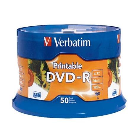Verbatim Torre de Discos Virgenes para DVD, DVD-R, 50 Discos