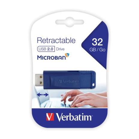 Memoria USB Verbatim 97408, 32GB, USB 2.0, Azul