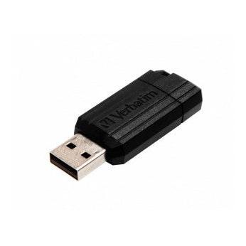 Memoria USB Verbatim PinStripe, 32GB, USB 2.0, Lectura 12MB/s, Escritura 5MB/s, Negro