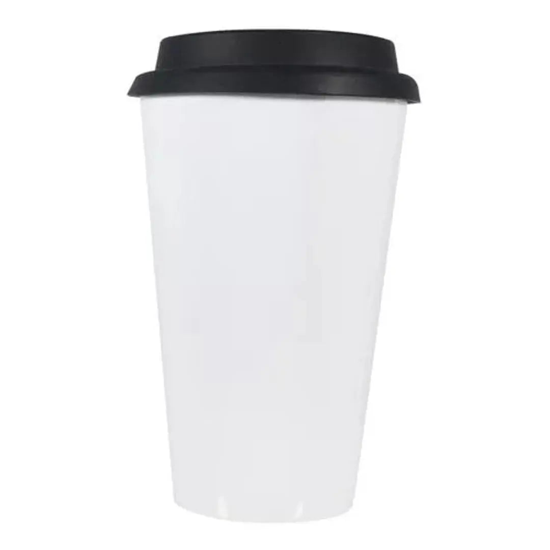 Vaso Cónico para sublimar Tapa De Silicón Cerámica Color Make
